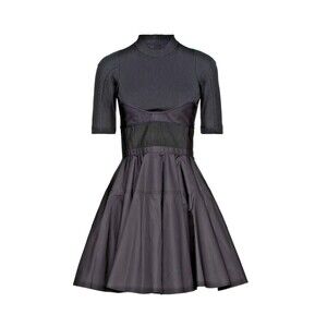 Alexander Wang Ribbed Corset Fit Flare Dress Black Size 14 $895